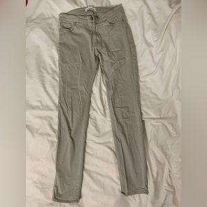 H&M Beige Grey/Gray Skinny Stretch Jeans Size 10 USA